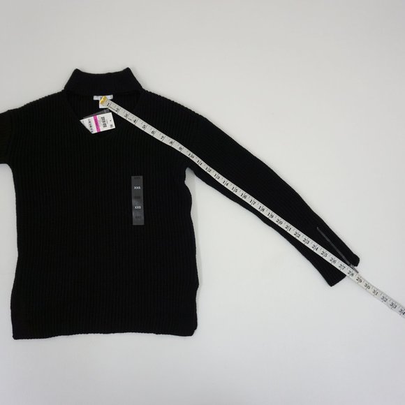Bar III Zip Cuff Choker Neck Sweater Pullover XXS - Picture 7 of 8